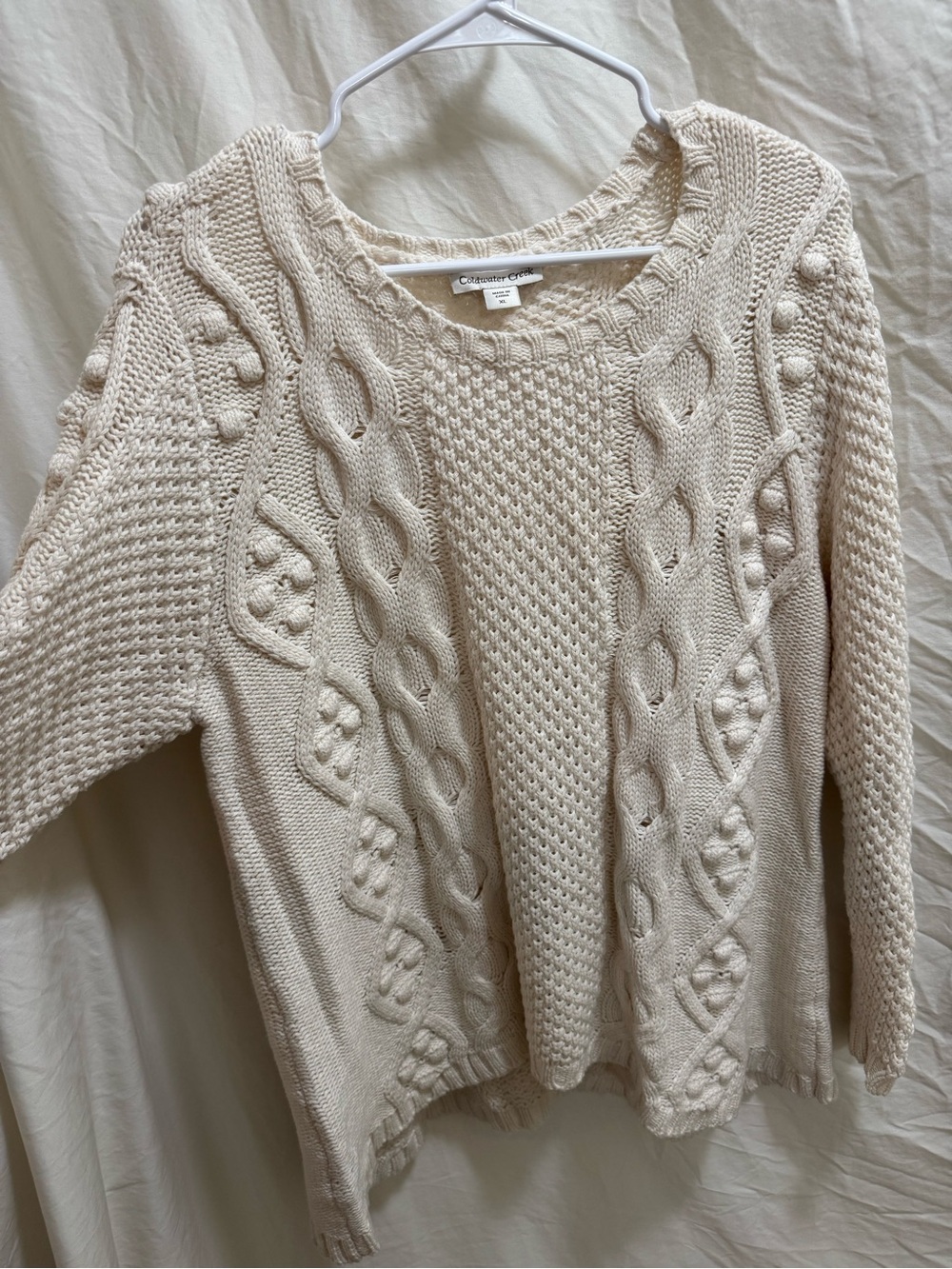 Coldwater Creek Cable Knit Sweater